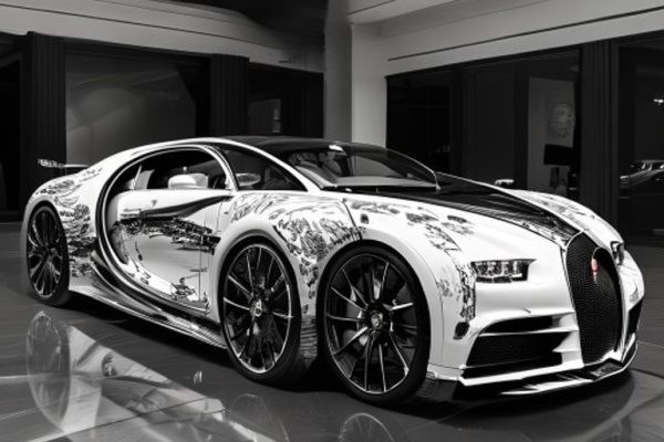 The Ornate Bugatti Mistral Blanc Éternel Wears Porcelain Accents, Celebrating a Legacy of Artistry