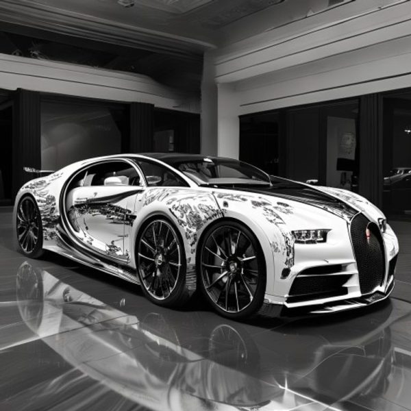 The Ornate Bugatti Mistral Blanc Éternel Wears Porcelain Accents, Celebrating a Legacy of Artistry